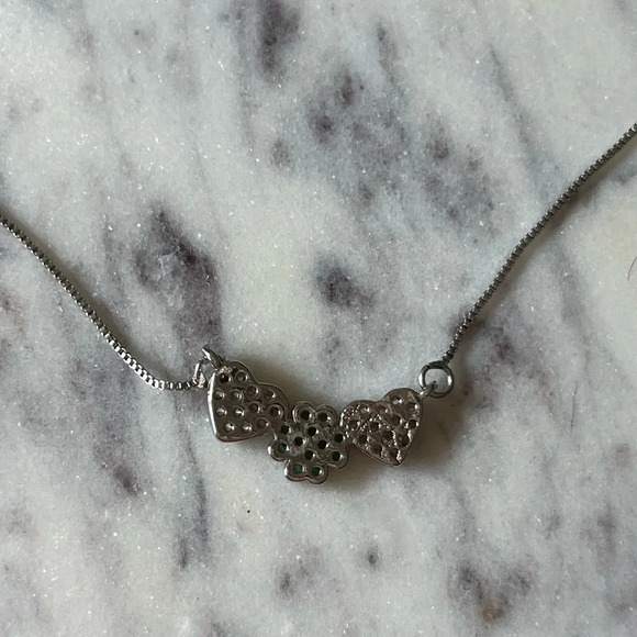☘️Melania Clara Oracle Sun necklace shamrock hearts necklace Silver - Picture 4 of 5